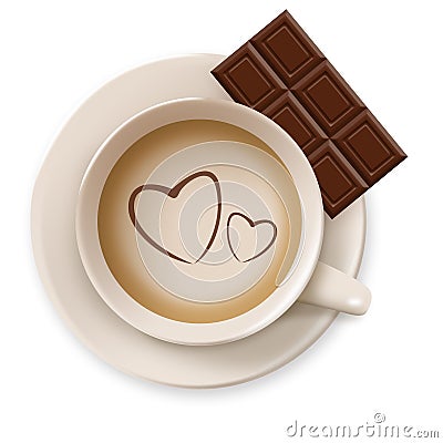 Coffee and Chocolate isolated Stock Photo
