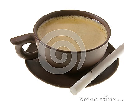 Coffee and cigarette Stock Photo