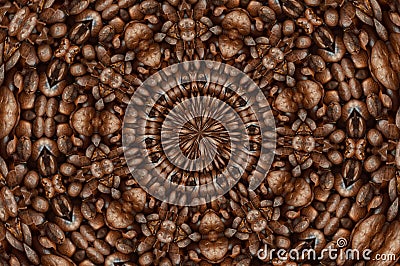 Coffee Circles Background Stock Photo