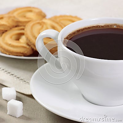 Coffee and cookies Stock Photo
