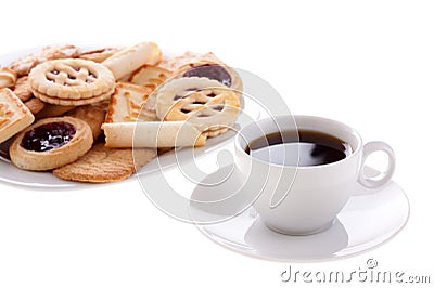Coffee and cookies Stock Photo