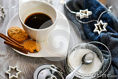 Coffee and cookies Stock Photo