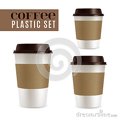 Coffee Covers Set Vector Illustration