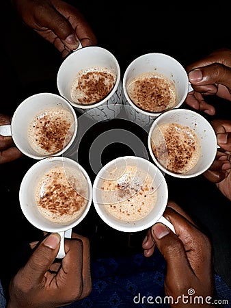 Coffee Creative Beautiful photography on cup Stock Photo