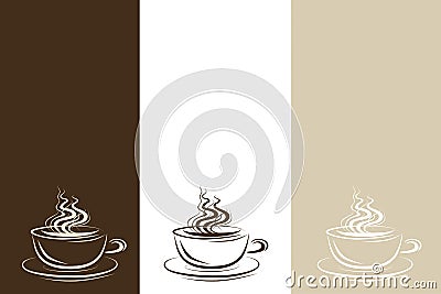 Coffee cup with aroma steam Vector Illustration
