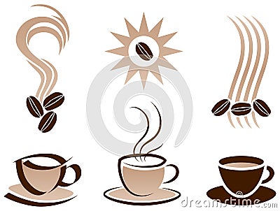 Coffee Cup and Beans Vector Illustration