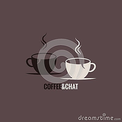 Coffee cup chat concept background Vector Illustration