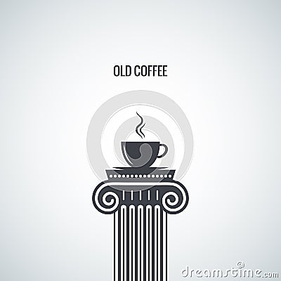 Coffee cup classic design background Vector Illustration
