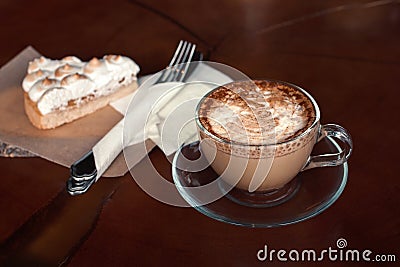 Coffee cup and dessert Stock Photo