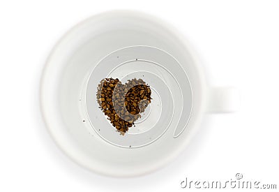 Coffee cup - Fortune telling about love Stock Photo