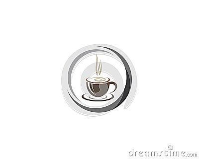 Coffee cup logo template Vector Illustration