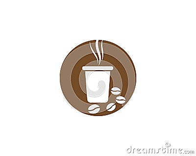 Coffee cup logo illustration Vector Illustration