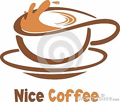 Coffee cup logo vector icon Vector Illustration