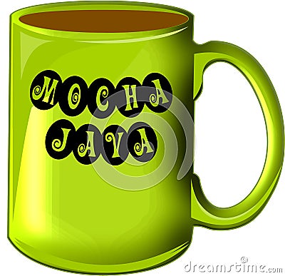 Coffee Cup Mocha Java Cartoon Illustration