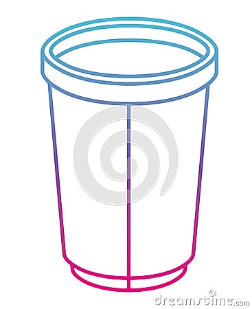 Coffee cup plastic isometric icon Vector Illustration