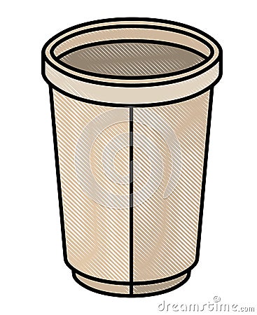 Coffee cup plastic isometric icon Vector Illustration