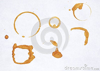 coffee cup prints rings Stock Photo