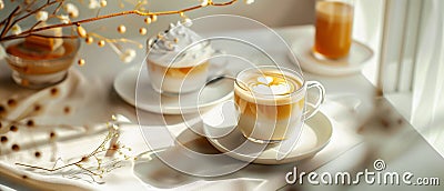 a coffee cup and a saucer Stock Photo