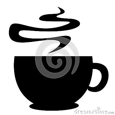 Coffee cup silhouette Vector Illustration