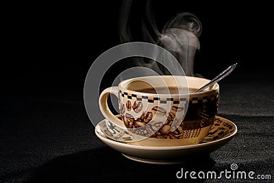 Coffee cup smoke Stock Photo