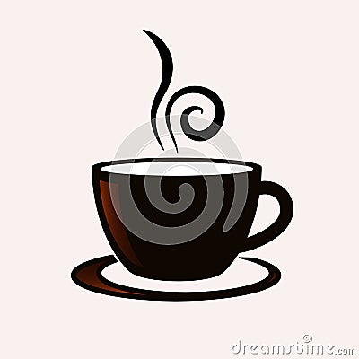 Coffee cup vector icon Vector Illustration