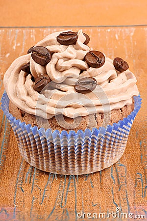 Coffee cupcake Stock Photo