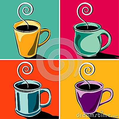 Coffee Cups Vector Illustration