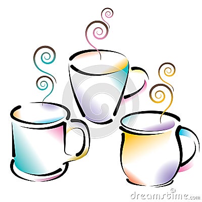 Coffee Cups Vector Illustration