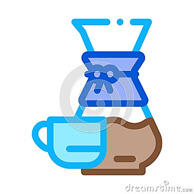 Coffee decanter cup icon vector outline illustration Vector Illustration