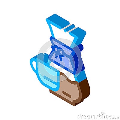 Coffee decanter cup isometric icon vector illustration Vector Illustration