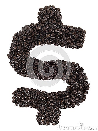 Coffee Dollar Sign Stock Photo