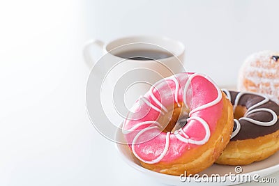 Coffee and donuts Stock Photo