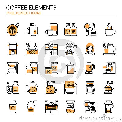 Coffee Elements Vector Illustration