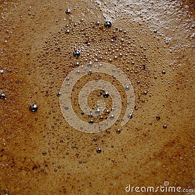 Coffee espresso foam square background Stock Photo