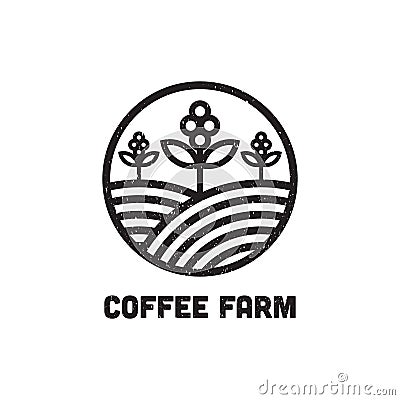 Coffee Farm Logo Design Inspiration, can used cafe and bar logo template Stock Photo