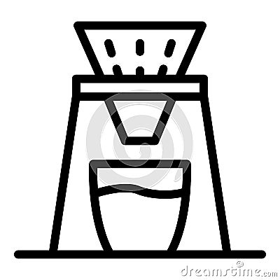 Coffee filter icon, outline style Vector Illustration