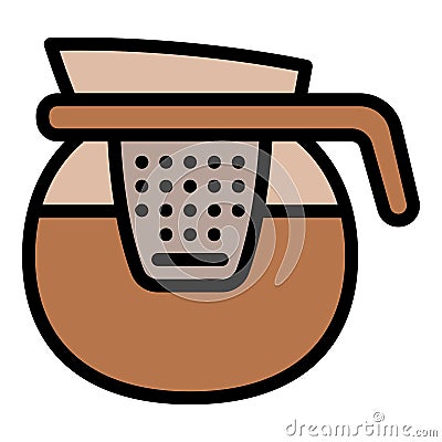 Coffee filter pot icon outline vector. Barista drink Vector Illustration