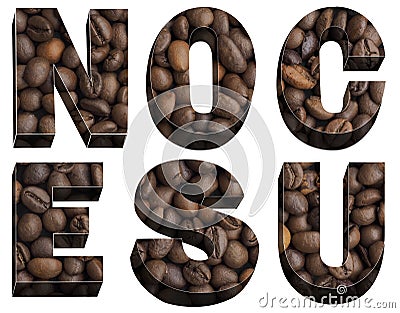 Coffee font grain Stock Photo