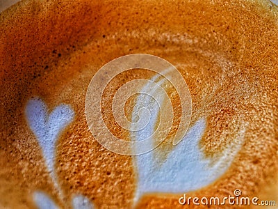 Coffee froth art Stock Photo
