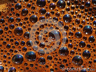 Coffee Froth Bubbles Stock Photo