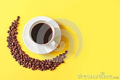 Coffee gives energy and cheerfulness Stock Photo