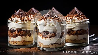 coffee gourmet tiramisu food Cartoon Illustration