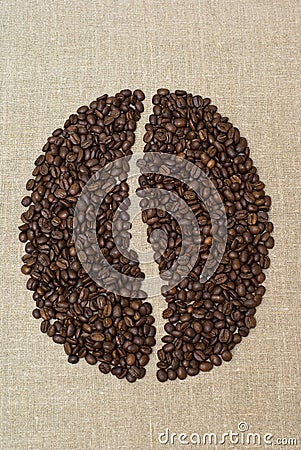 Coffee grain sign Stock Photo