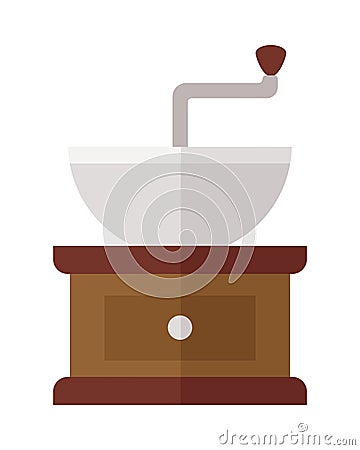 coffee grinder kitchen utensil Vector Illustration