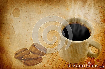 Coffee grunge background Stock Photo