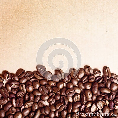 Coffee grunge beans Stock Photo