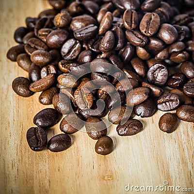 Coffee on grunge wooden background Stock Photo