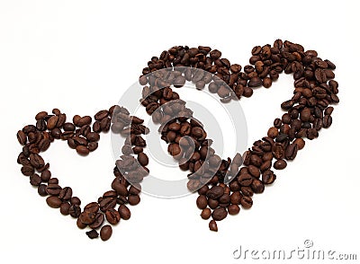 Coffee heart Stock Photo