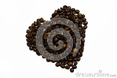 Coffee heart Stock Photo