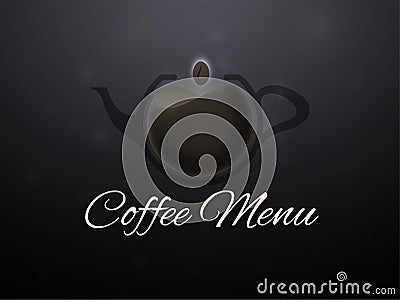 Coffee horizontal banner Vector Illustration